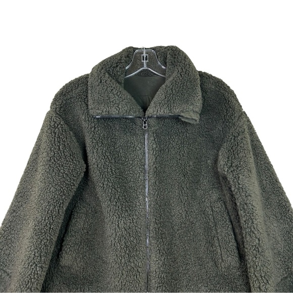 Lululemon - Women’s ‘Cinchable’ Fleece Zip-Up Jacket, Dark Olive - Green, Size 2 - Picture 6 of 16